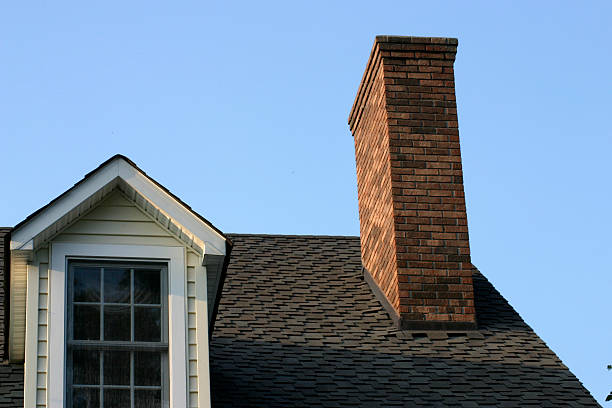 Partial roof with nice solid blue sky for text.